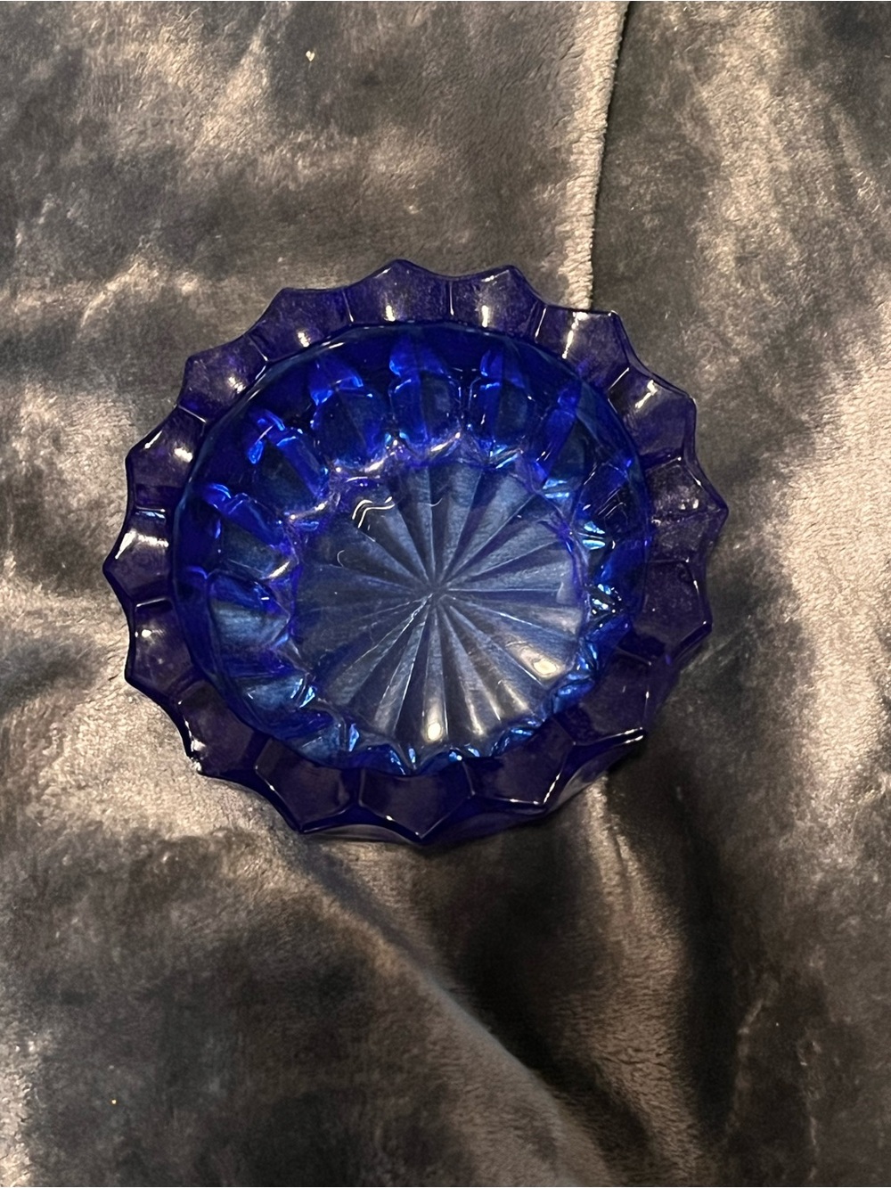 Cobalt Blue Decorative Glass Bowl - Home Art